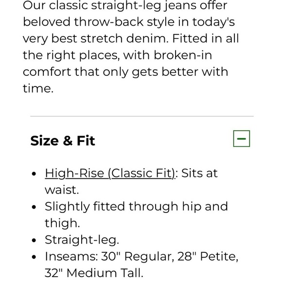 L.L. Bean Signature Original Fit Hi Rise Straight Leg 100% Cotton Jeans Women 10 - Picture 14 of 16